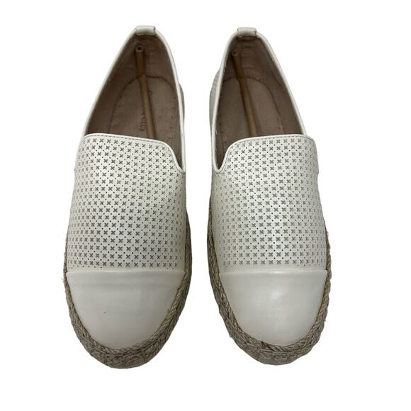 Charter Club Jonip Ivory Laser Cut Faux Leather Espadrilles 8.5 - Picture 5 of 8